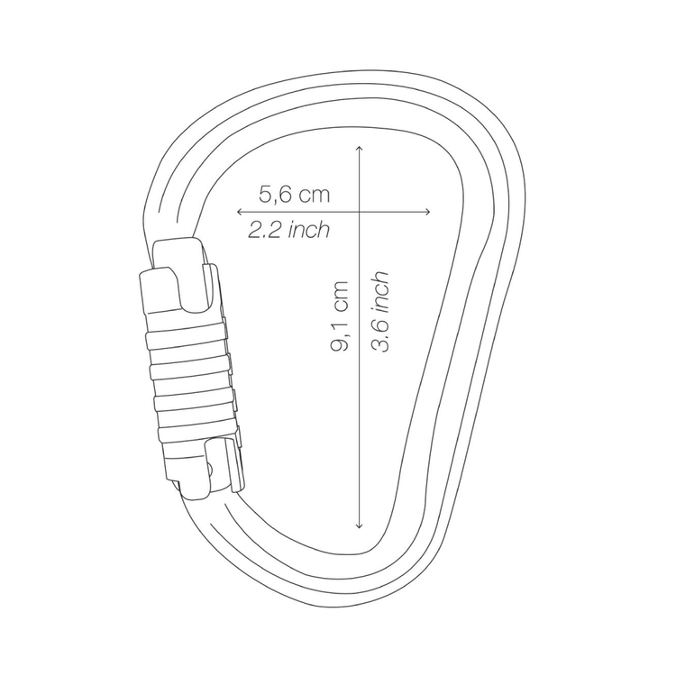 Petzl Mousqueton William screw-lock