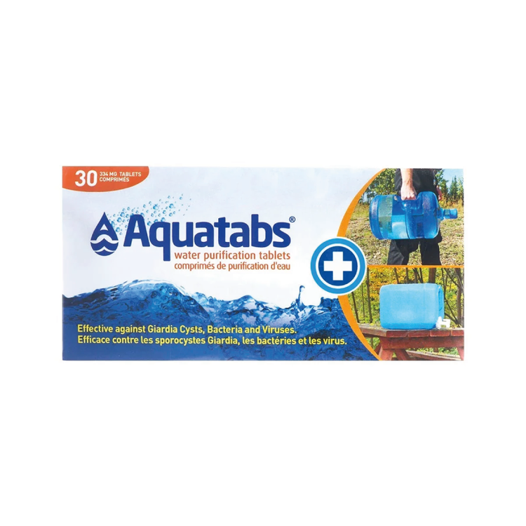 Aquatabs Comprimés de purification d'eau Aquatabs pour 20-25L / comprimé - Paquet de 30