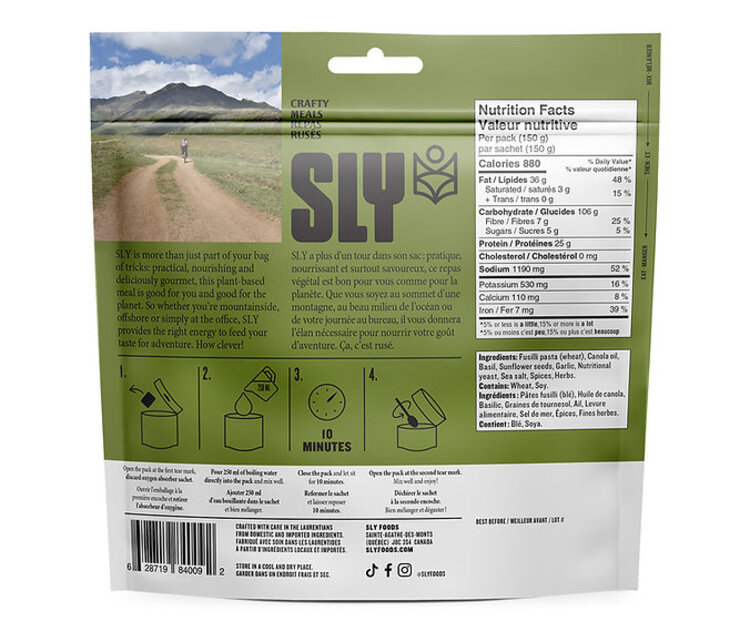 SLY floods inc. Pâtes au pesto