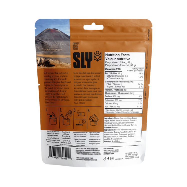 SLY floods inc. Granola chocolat et arachides