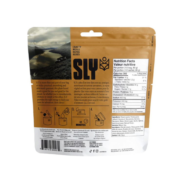 SLY floods inc. Pâtes bolognaises