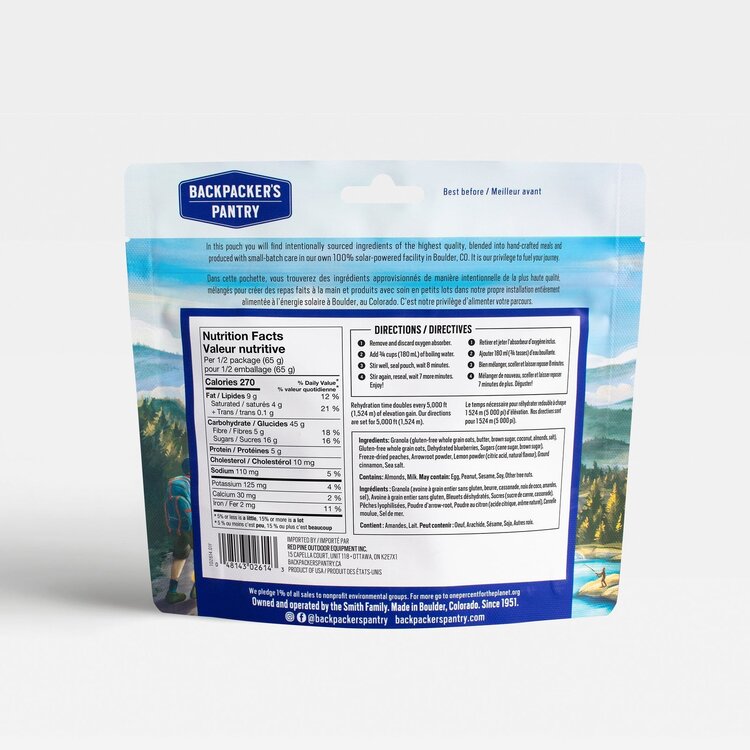 Backpacker's Pantry Croustillant bleuet et pêche