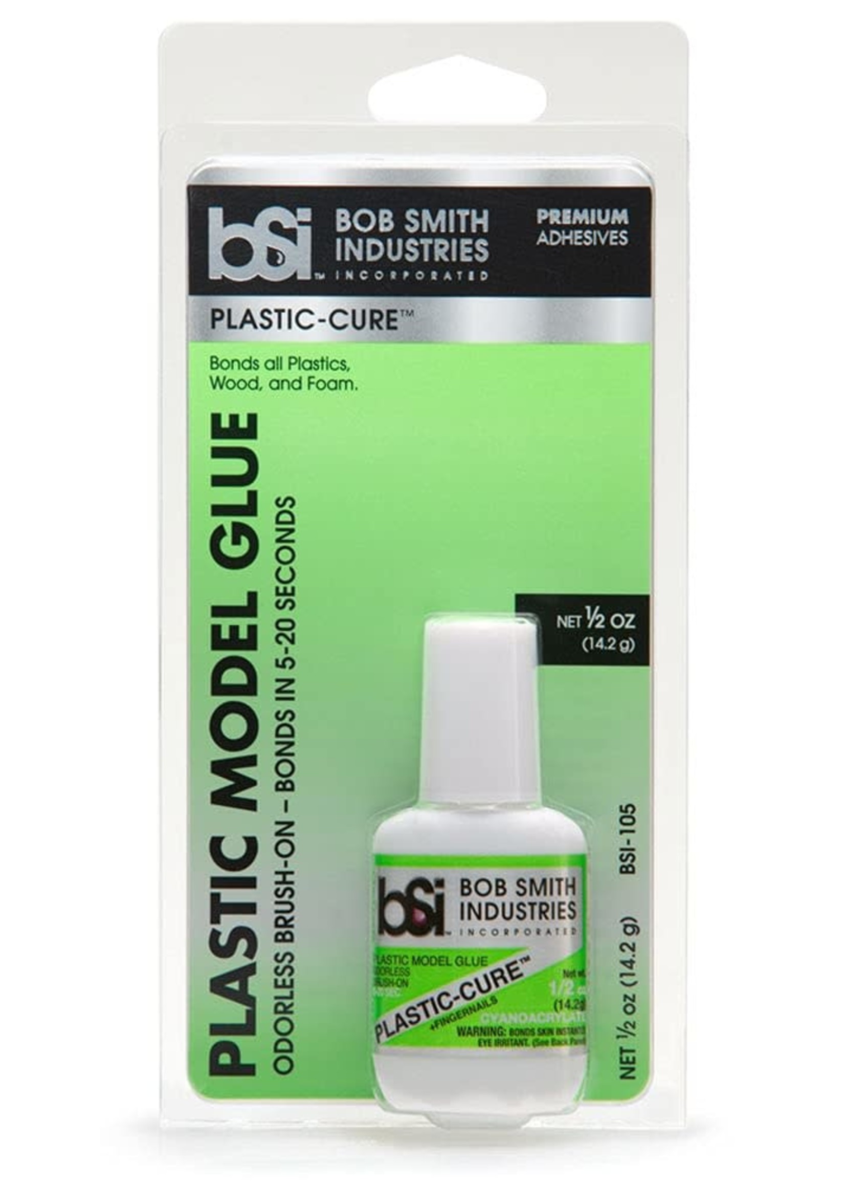 BSI BSI105 PLASTIC- CURE Odorless Brush-On Gap Filling Cyanoacrylate 1/2 oz