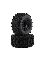 Traxxas Tires & wheels, assembled, glued (black 2.8' wheels, Sledgehammer  tires, foam inserts) (2) (TSM rated)