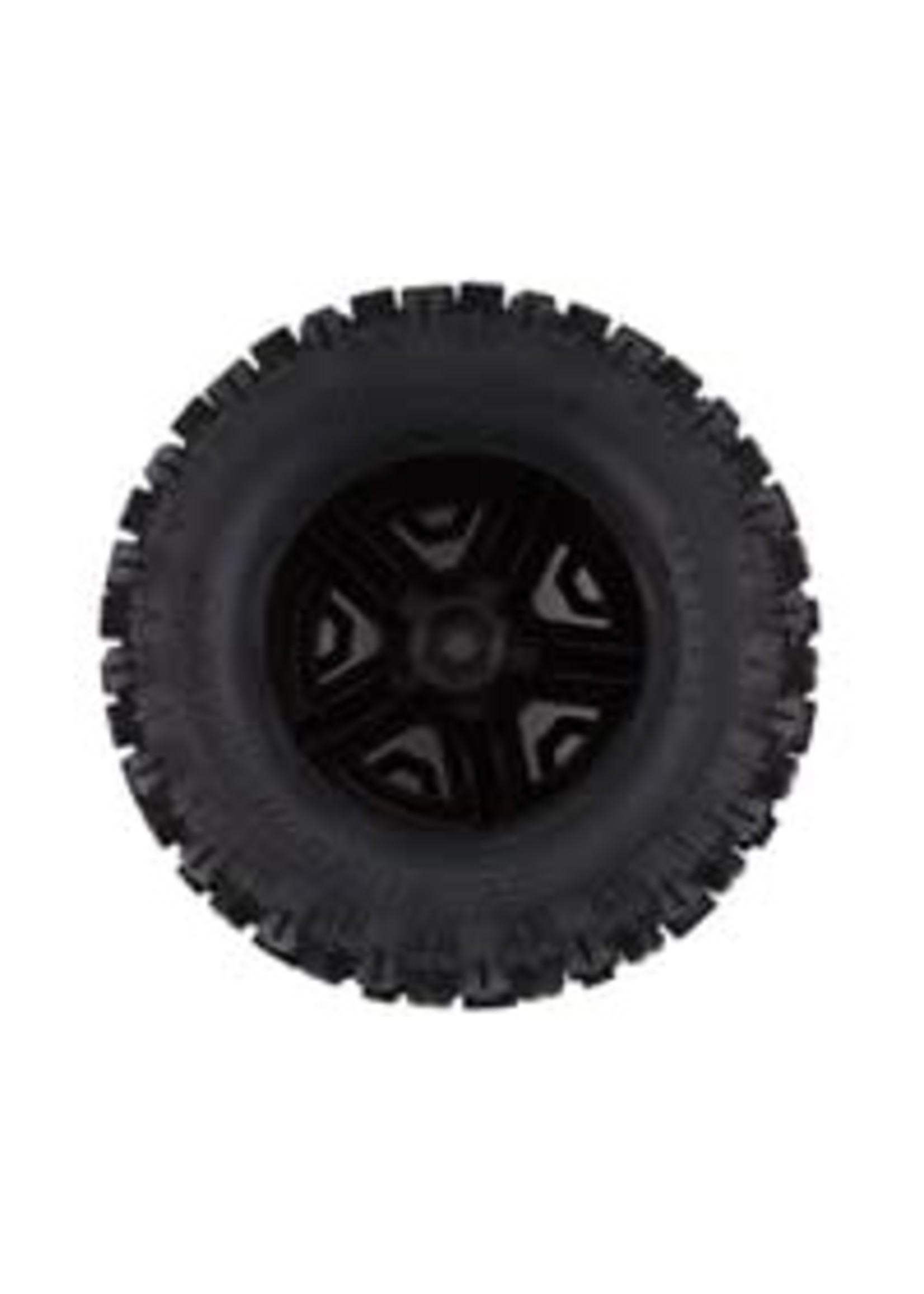 Traxxas 6792 Tires & wheels, assembled, glued (black 2.8' wheels, Sledgehammer  tires, foam inserts) (2) (TSM rated)
