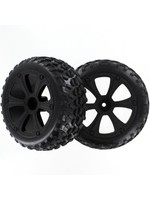 Redcat Racing Pre-Mounted 1/10th SC Tires and Wheels (Black) (1pr)