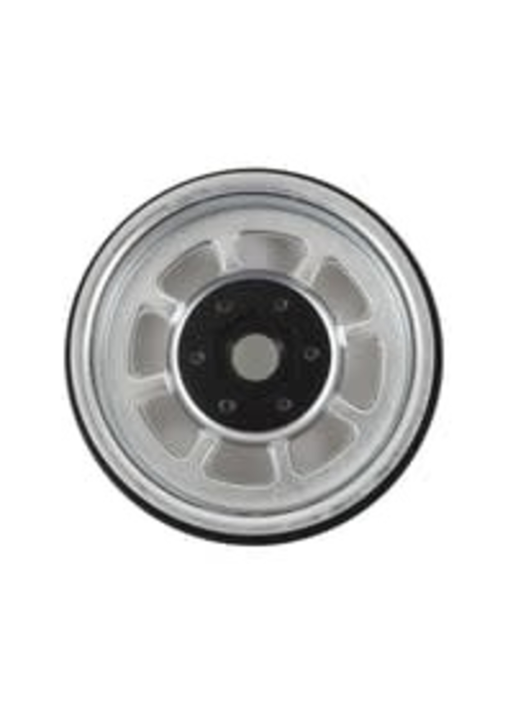 SSD SSD00079 SSD RC Trail 1.9 Steel Beadlock Crawler Wheels (Silver) (2)