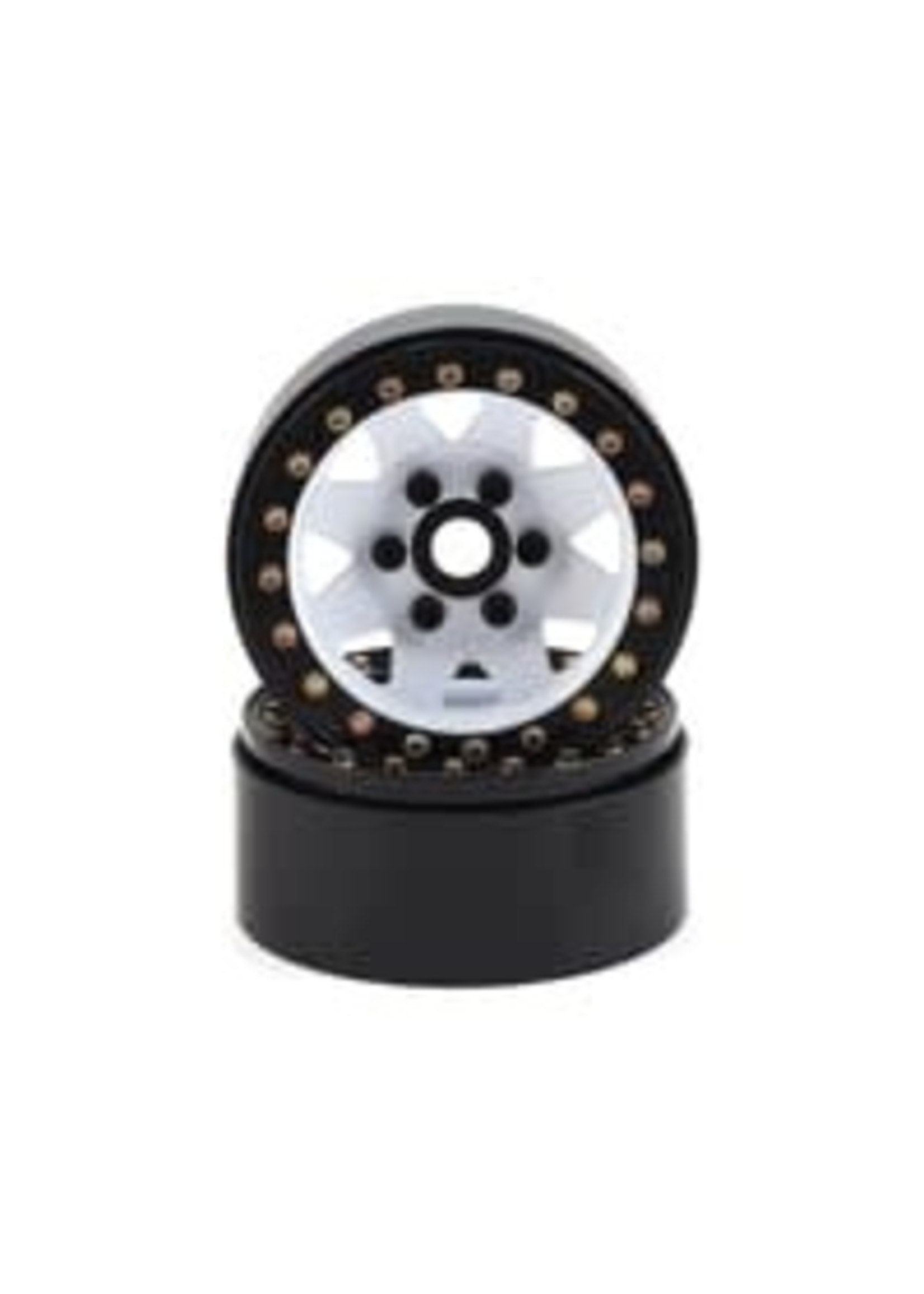 SSD SSD00251 SSD RC 1.9" Steel 8 Spoke Beadlock Wheels (White) (2)