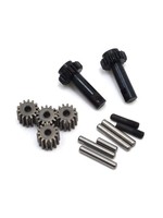 Traxxas Planet gears (4)/ planet shafts (4)/ sun gears (2)/sun gear alignment shaft (1) all hardened steel