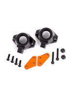 Traxxas Steering blocks, left & right/ steering block arms (aluminum, orange-anodized) (2)/ 3x18mm CS (2)/ M3x0.5mm NL (2)