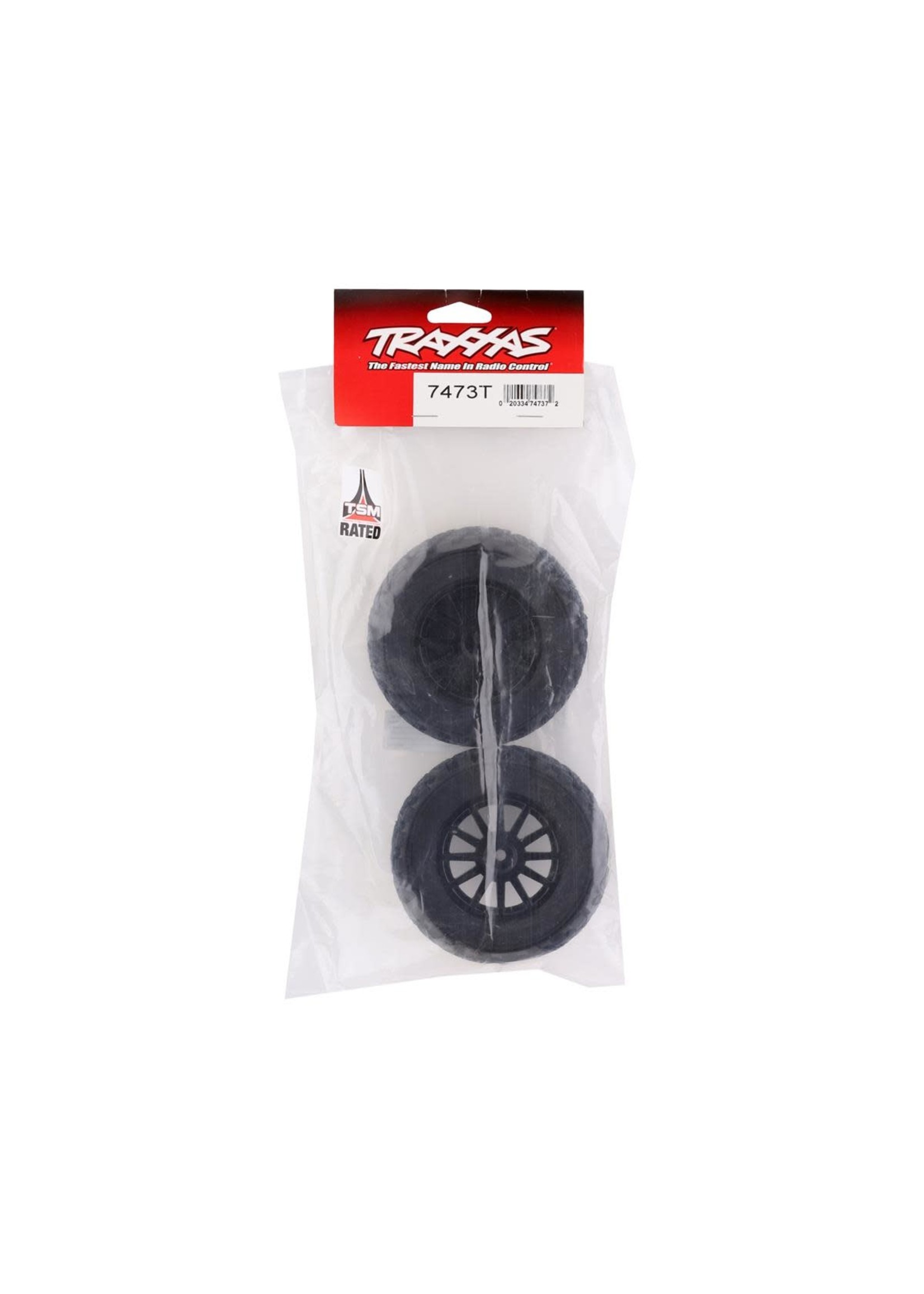 Traxxas 7473T Traxxas Gravel Pattern Tires/Black Wheels Assembled/Glued