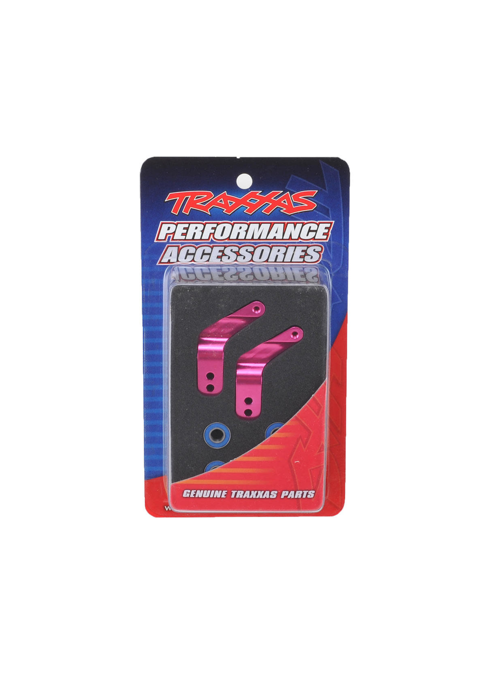 Traxxas 3652P Stub axle carriers, Rustler®/Stampede®/Bandit® (2), 6061-T6 aluminum (pink-anodized)/ 5x11mm ball bearings (4)