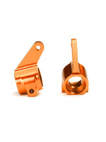 Traxxas Steering blocks, Rustler®/Stampede®/Bandit® (2), 6061-T6 aluminum (orange-anodized)/ 5x11mm ball bearings (4)