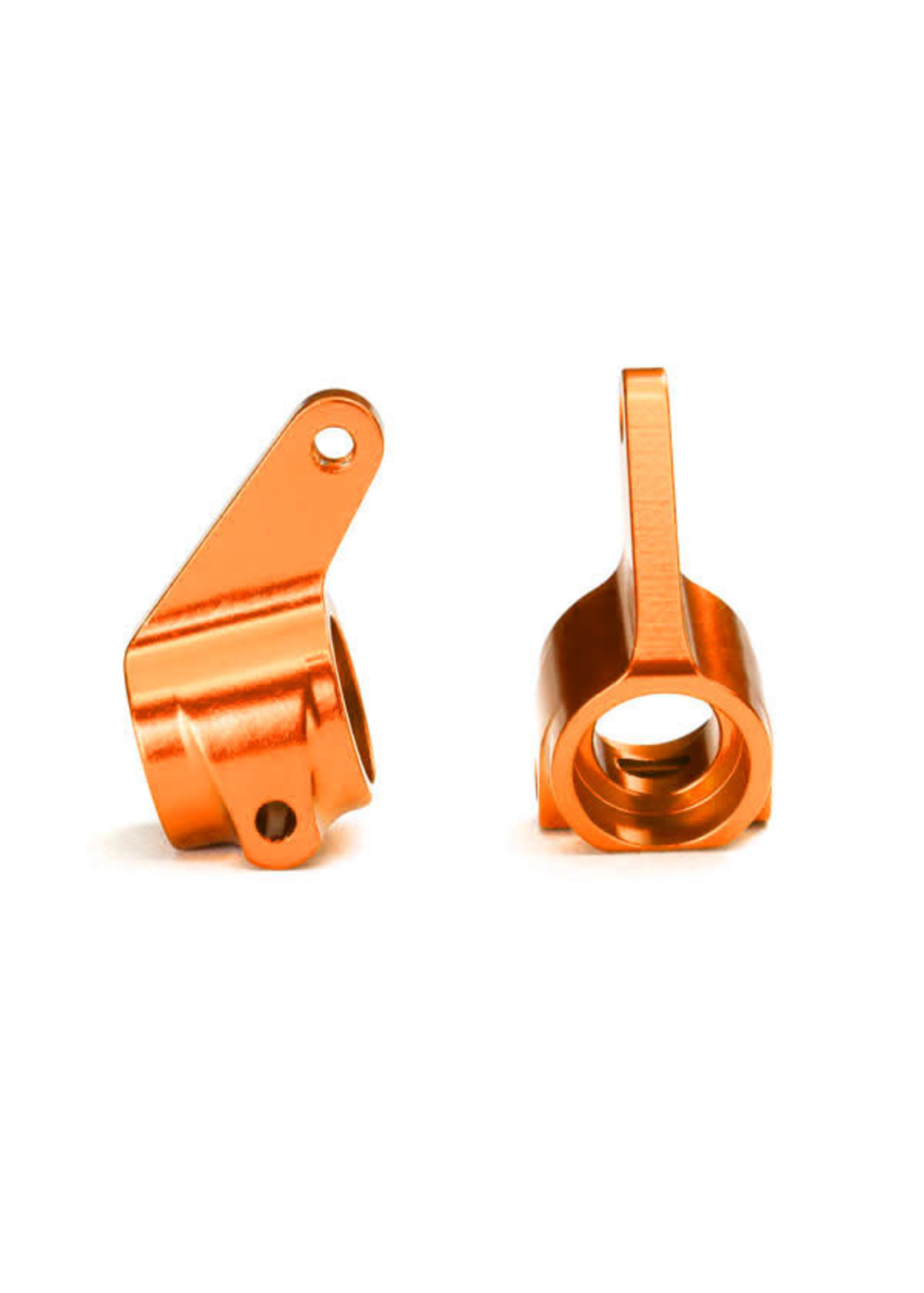 Traxxas 3636T Steering blocks, Rustler®/Stampede®/Bandit® (2), 6061-T6 aluminum (orange-anodized)/ 5x11mm ball bearings (4)