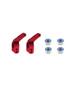 Traxxas Stub axle carriers, Rustler®/Stampede®/Bandit® (2), 6061-T6 aluminum (red-anodized)/ 5x11mm ball bearings (4)