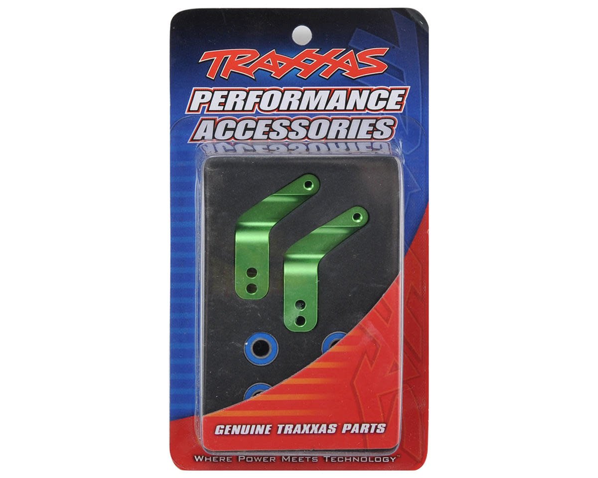 Stub axle carriers, Rustler®/Stampede®/Bandit® (2), 6061T6 aluminum (greenanodized)/ 5x11mm