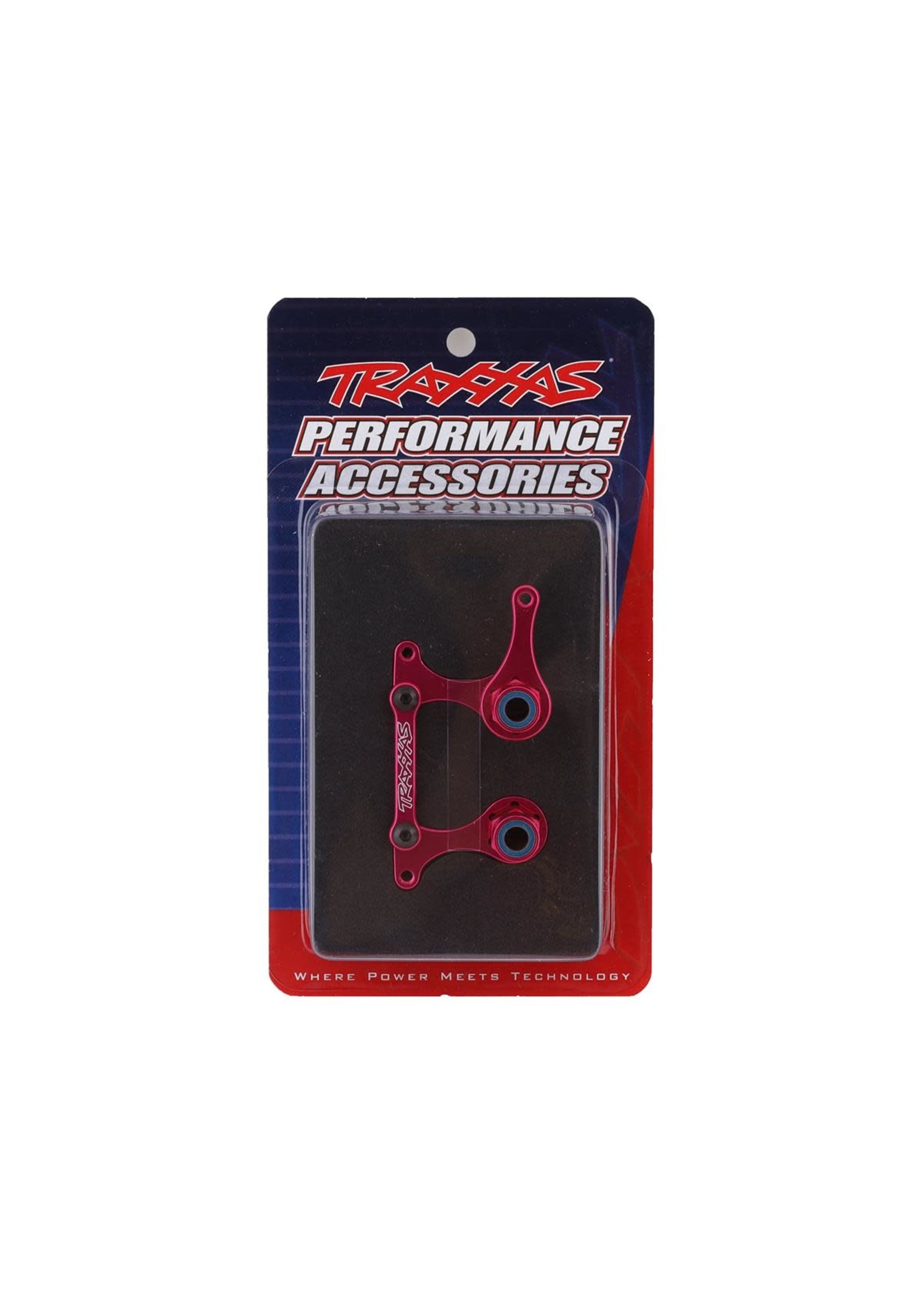Traxxas 3743P Steering bellcranks, drag link (pink-anodized 6061-T6 aluminum)/ 5x8mm ball bearings (4)/ hardware (assembled)