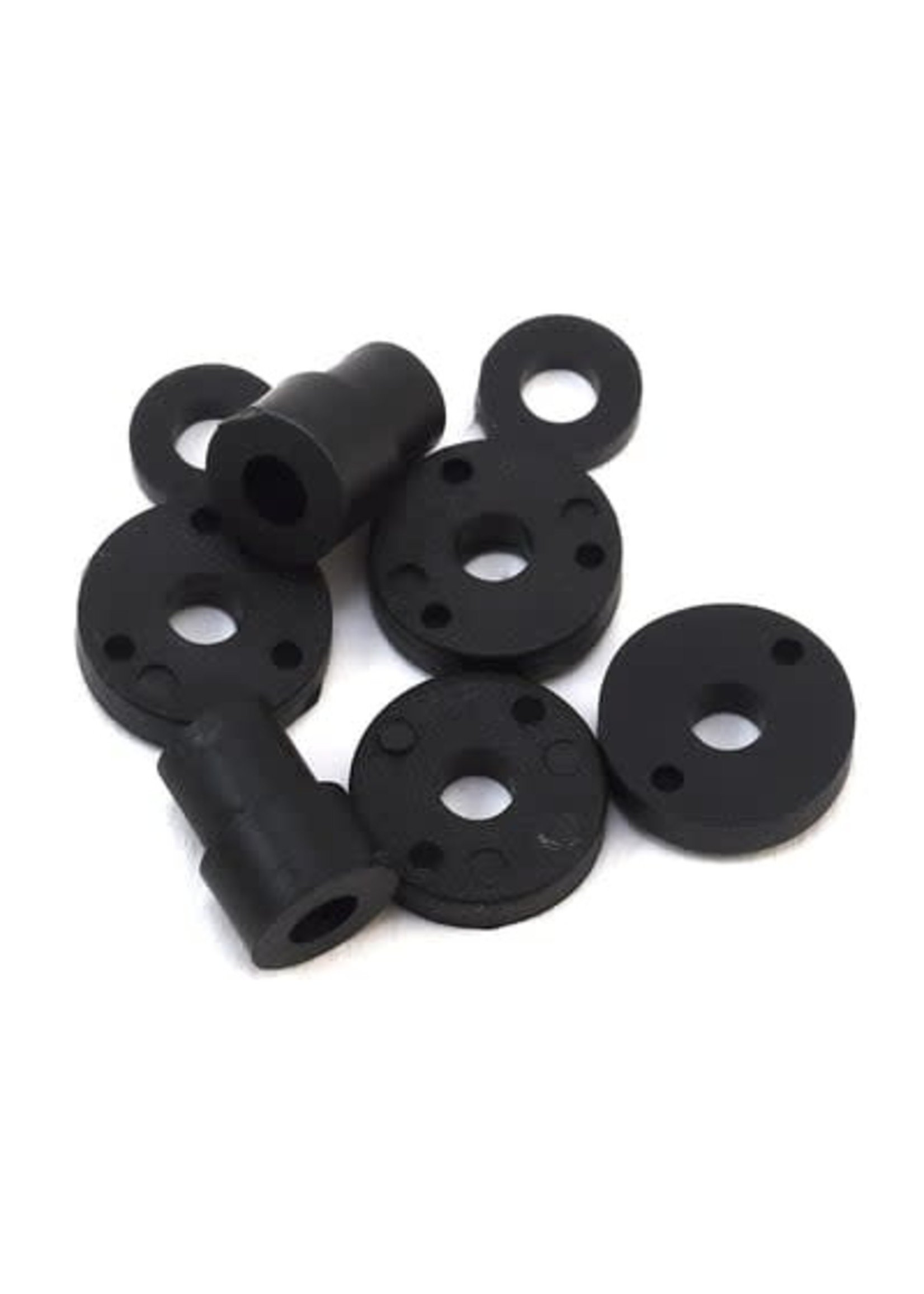 Traxxas 2669 Piston head set (2-hole (2)/ 3-hole (2))/ shock mounting bushings & washers (2) (Big Bore Shocks)