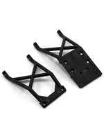 Traxxas Skid plates, front & rear (black)