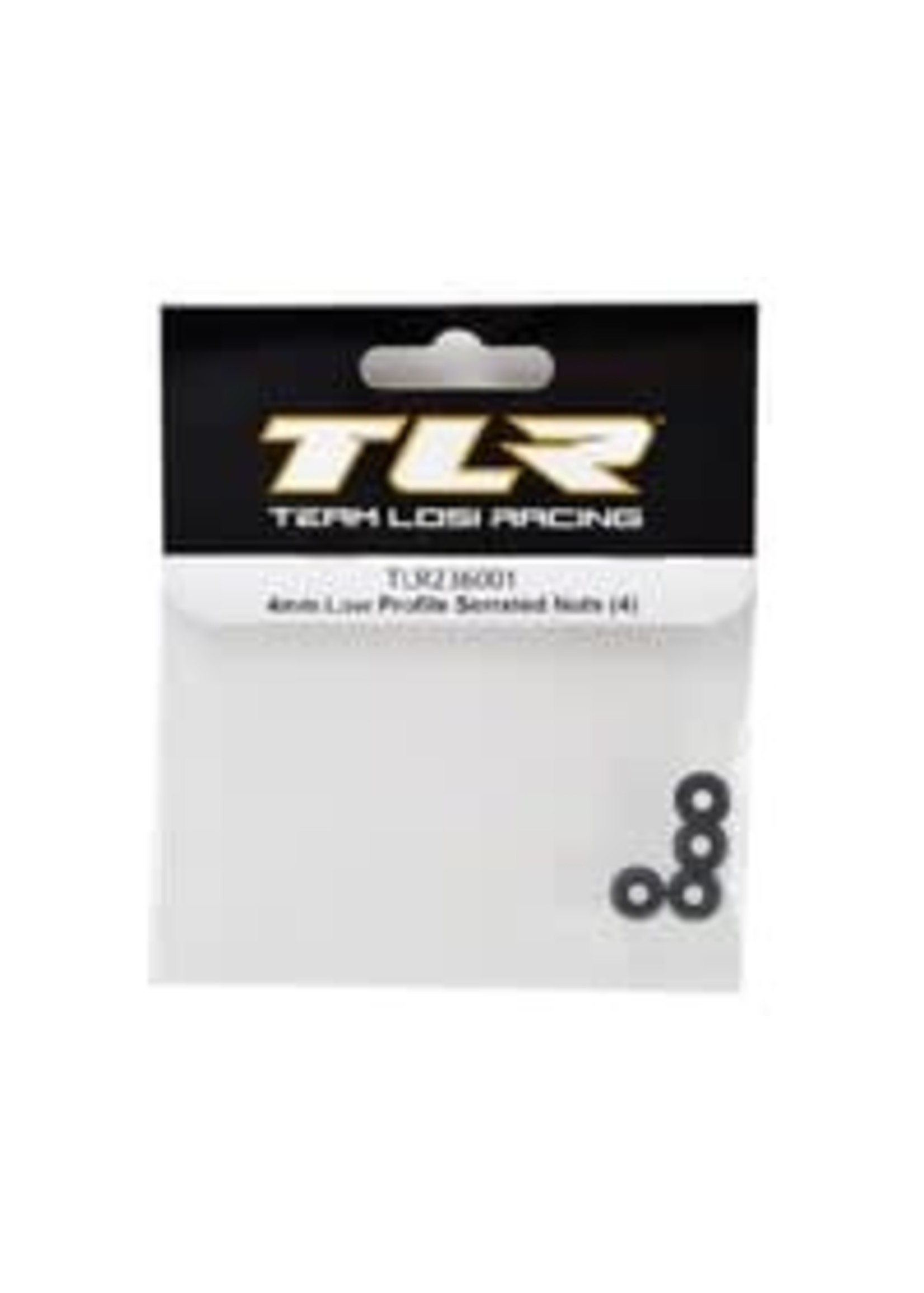 TLR TLR236001 4mm Low Profile Serrated Nuts (4)