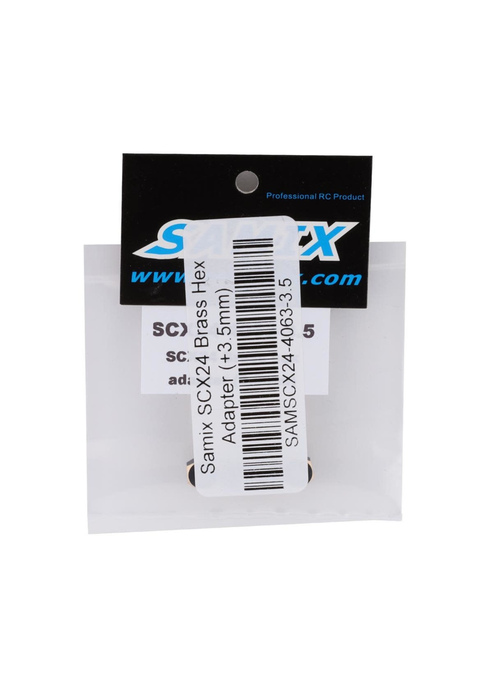 Samix SAMSCX24-4063-3.5 Samix SCX24 Brass Hex Adapter (4) (3.5mm)