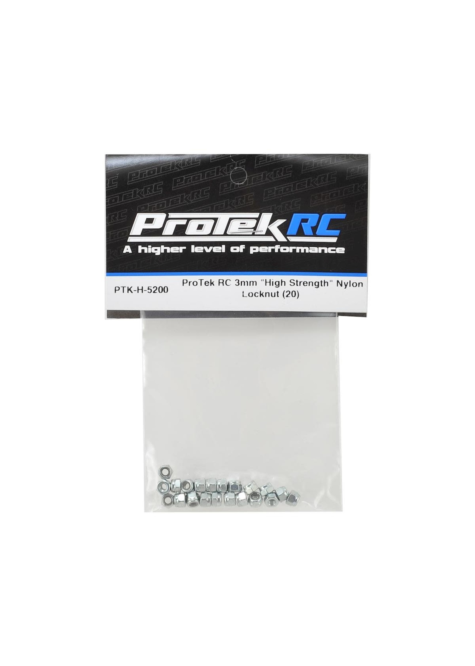 ProTek RC PTK-H-5200 ProTek RC 3mm "High Strength" Nylon Locknut (20)