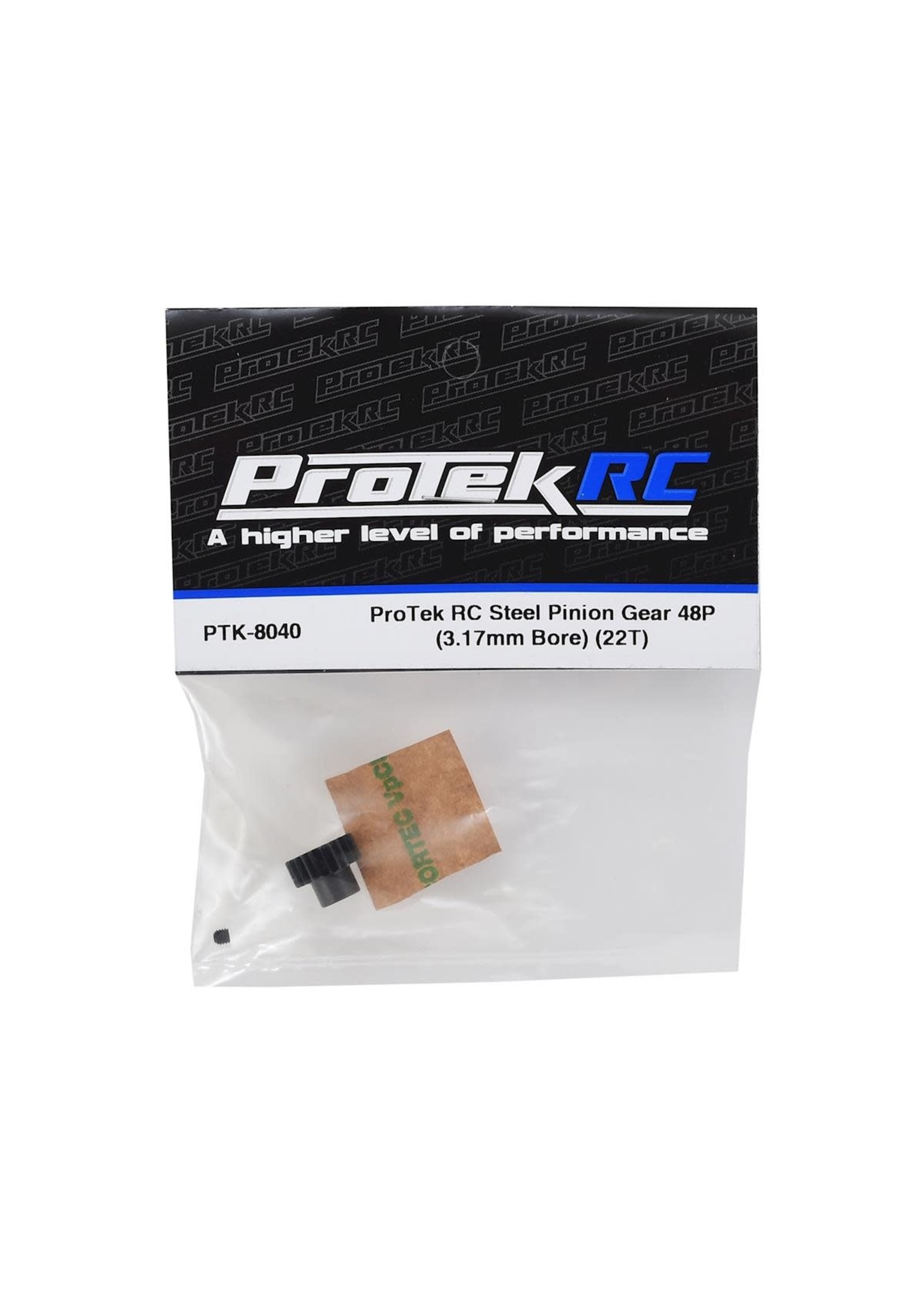 ProTek RC PTK-8040 ProTek RC Lightweight Steel 48P Pinion Gear (3.17mm Bore) (22T)