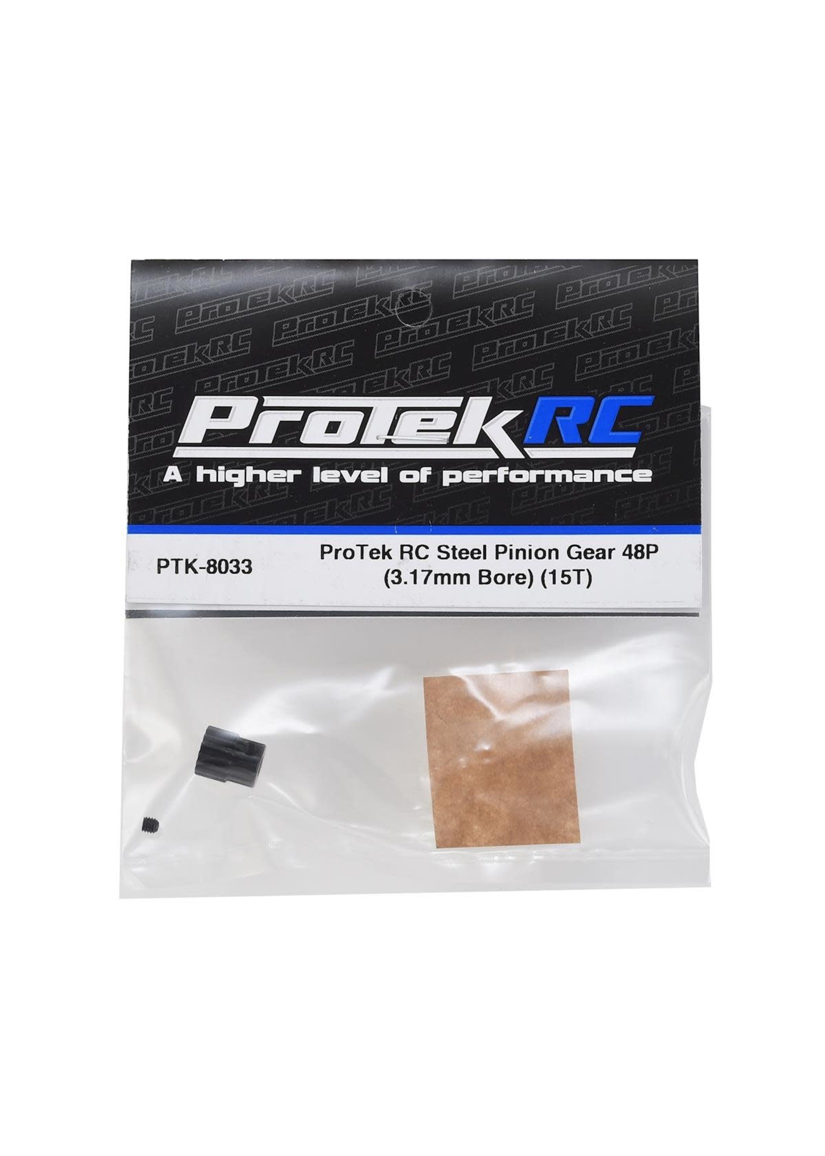 ProTek RC PTK-8033 ProTek RC Lightweight Steel 48P Pinion Gear (3.17mm Bore) (15T)