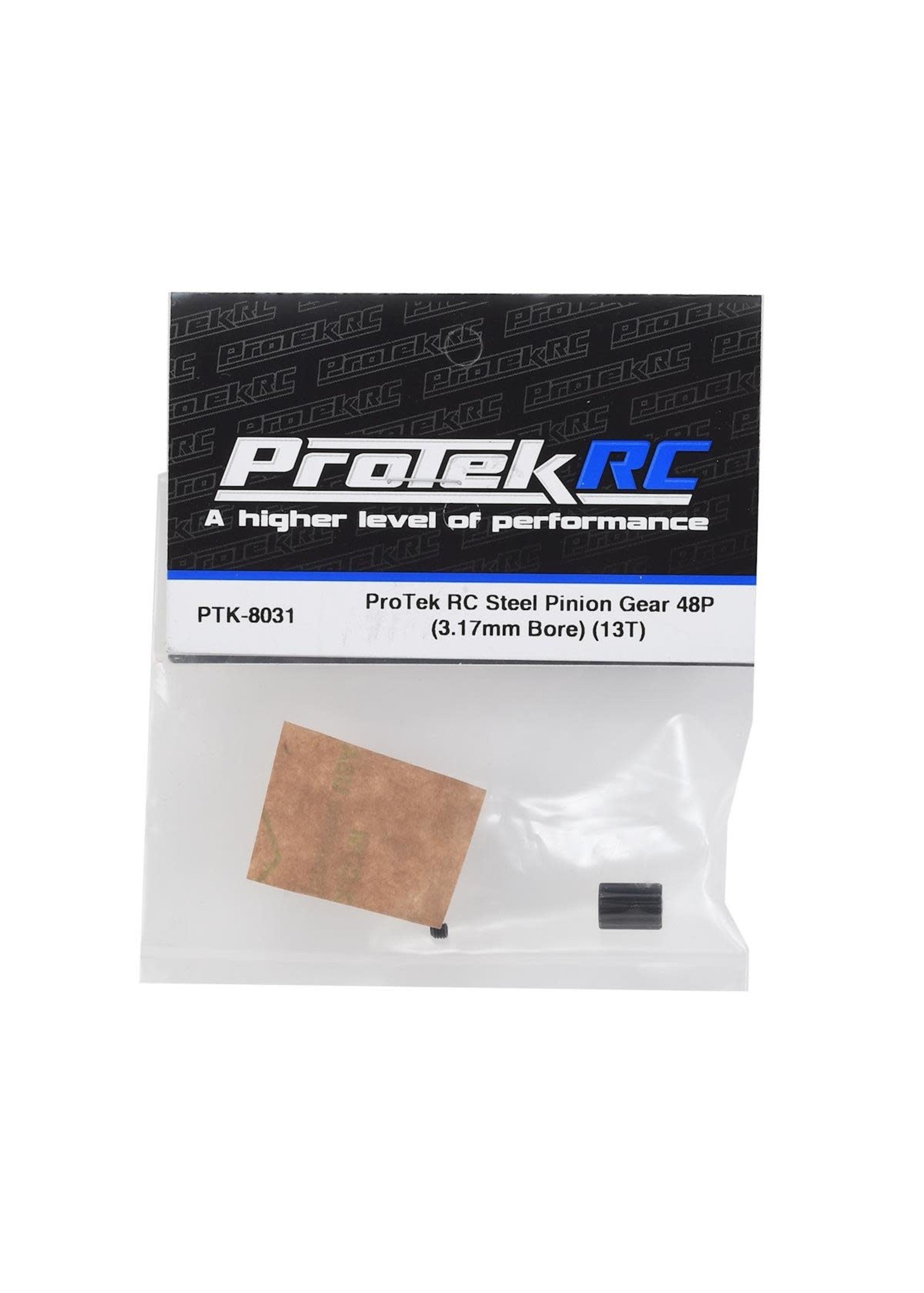 ProTek RC PTK-8031 ProTek RC Lightweight Steel 48P Pinion Gear (3.17mm Bore) (13T)