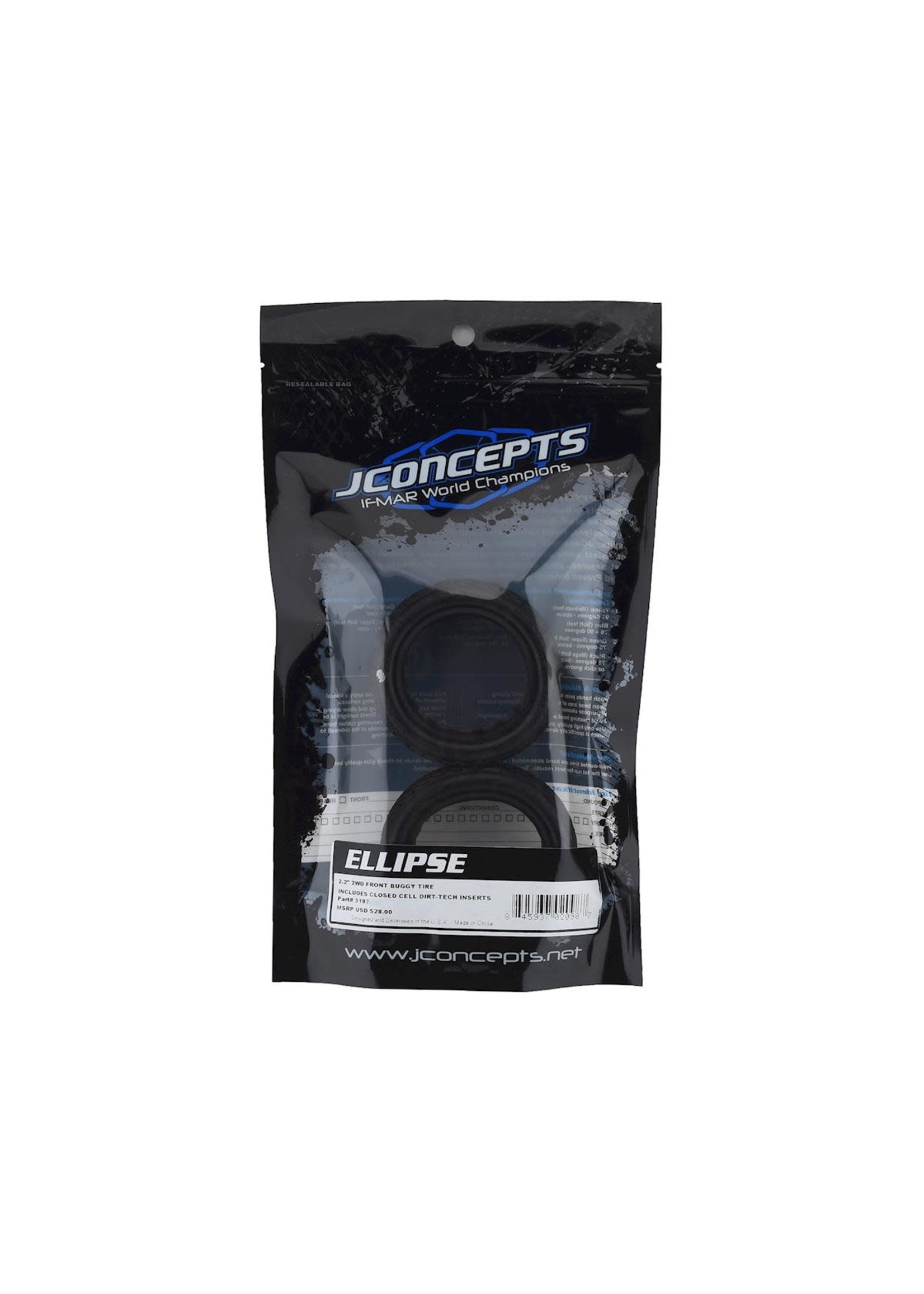 JConcepts JCO3197-06 JConcepts Ellipse Silver Compound Fits 2.2" Buggy Front Wheels
