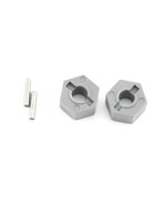 Traxxas Wheel hubs, hex (tall offset, Rustler /Stampede front) (2)/ axle pins (2.5x10mm) (2)