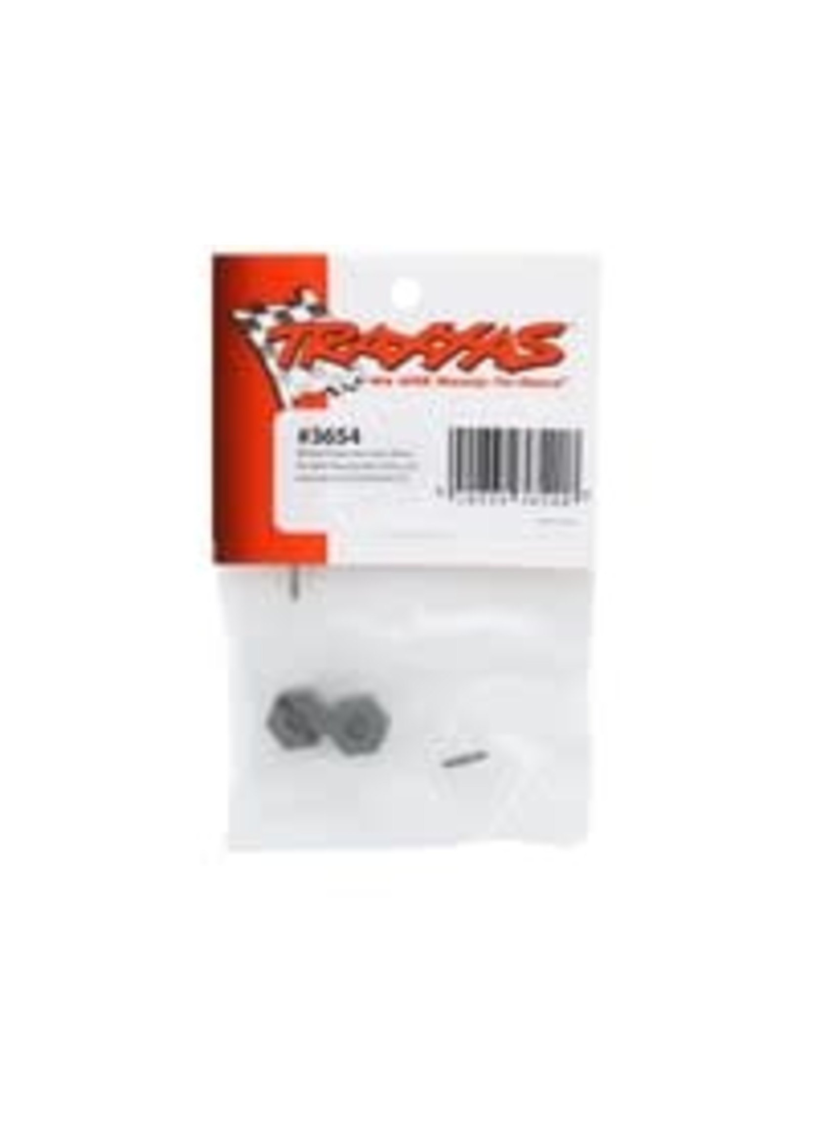 Traxxas 3654 Wheel hubs, hex (tall offset, Rustler /Stampede front) (2)/ axle pins (2.5x10mm) (2)