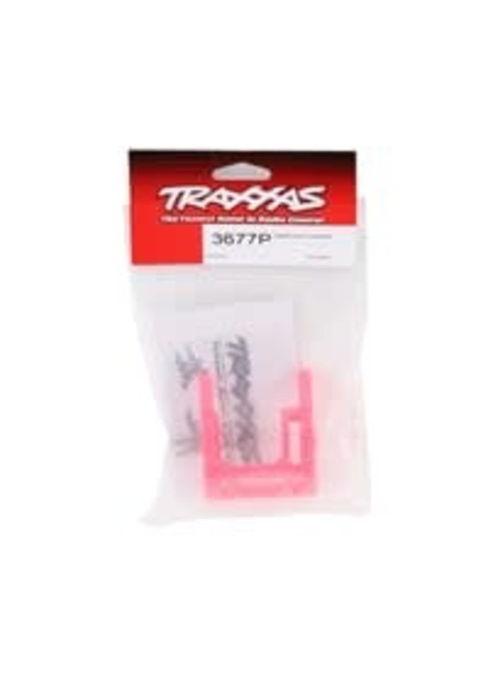 Traxxas 3677P Wheelie bar mount (1) / hardware (pink)