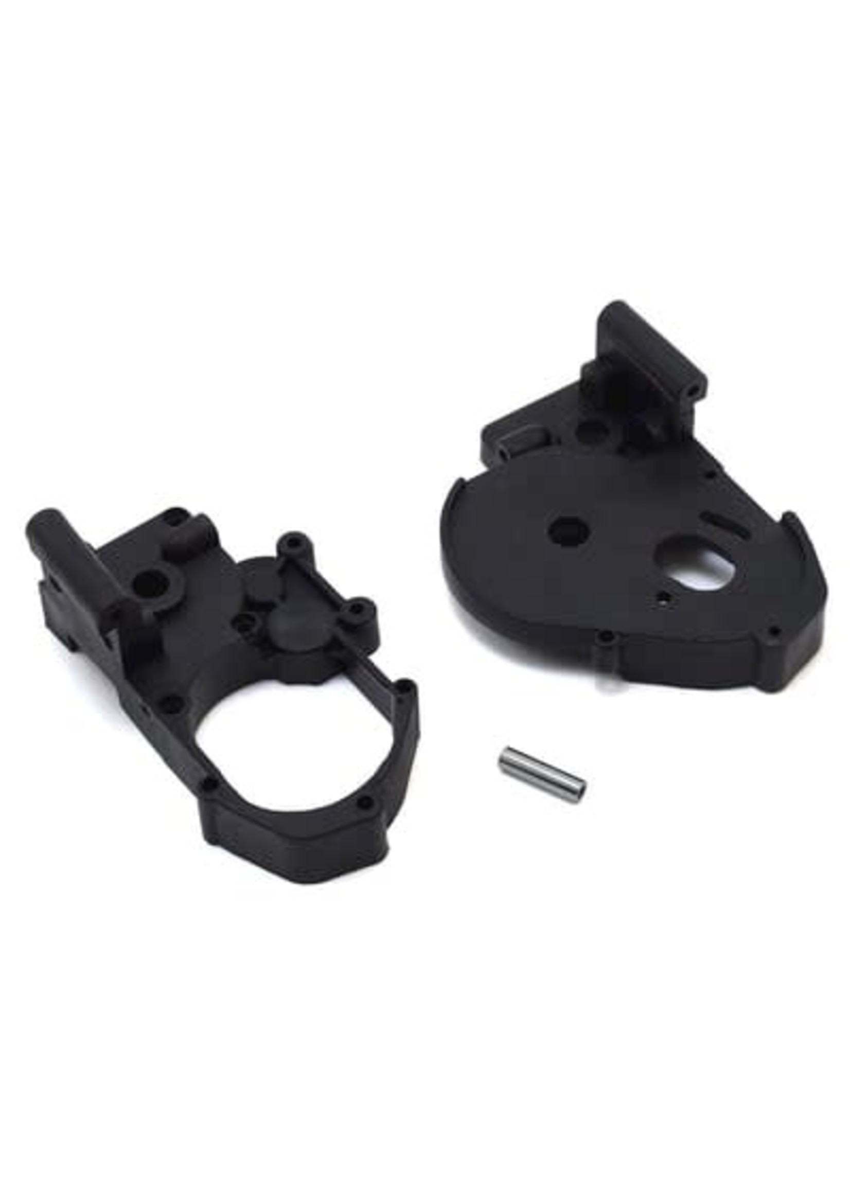 Traxxas 3691 Gearbox halves (l&r) (black) w/ idler gear shaft