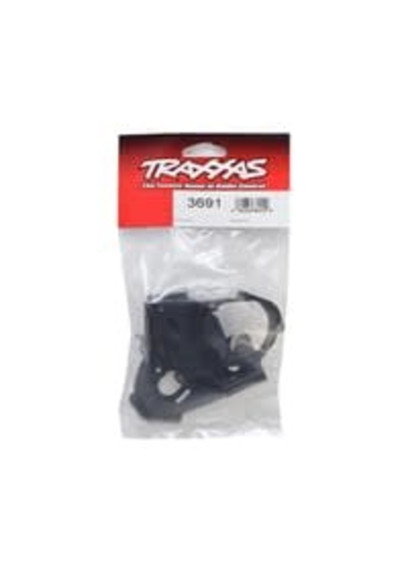 Traxxas 3691 Gearbox halves (l&r) (black) w/ idler gear shaft