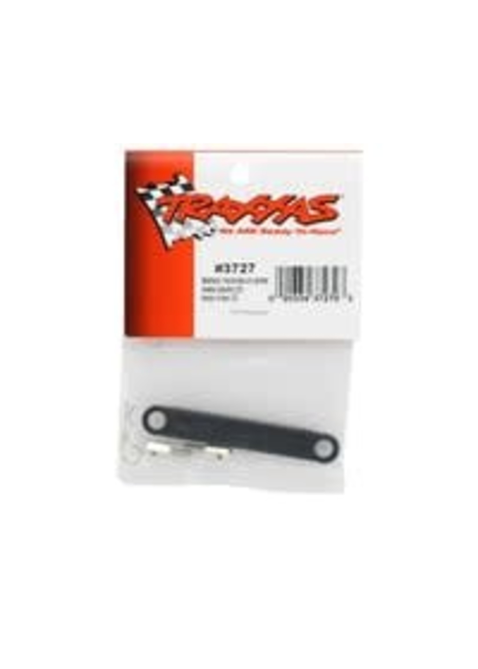Traxxas 3727 Battery hold-down plate (black)/ metal posts (2)/body clips (2)