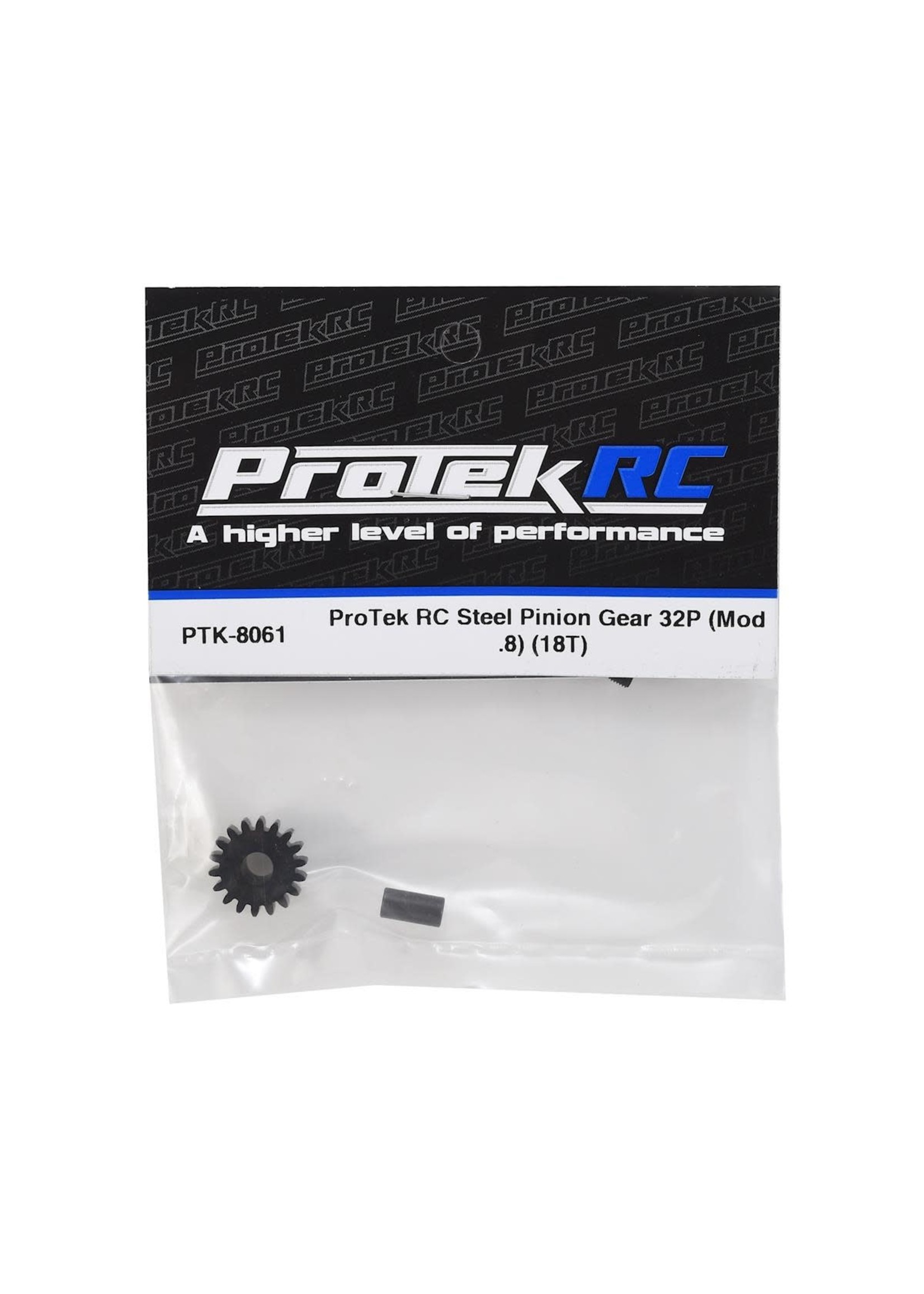ProTek RC PTK-8061 ProTek RC Steel 32P Pinion Gear w/3.17mm Reducer Sleeve (Mod .8) (5mm Bore) (18T)