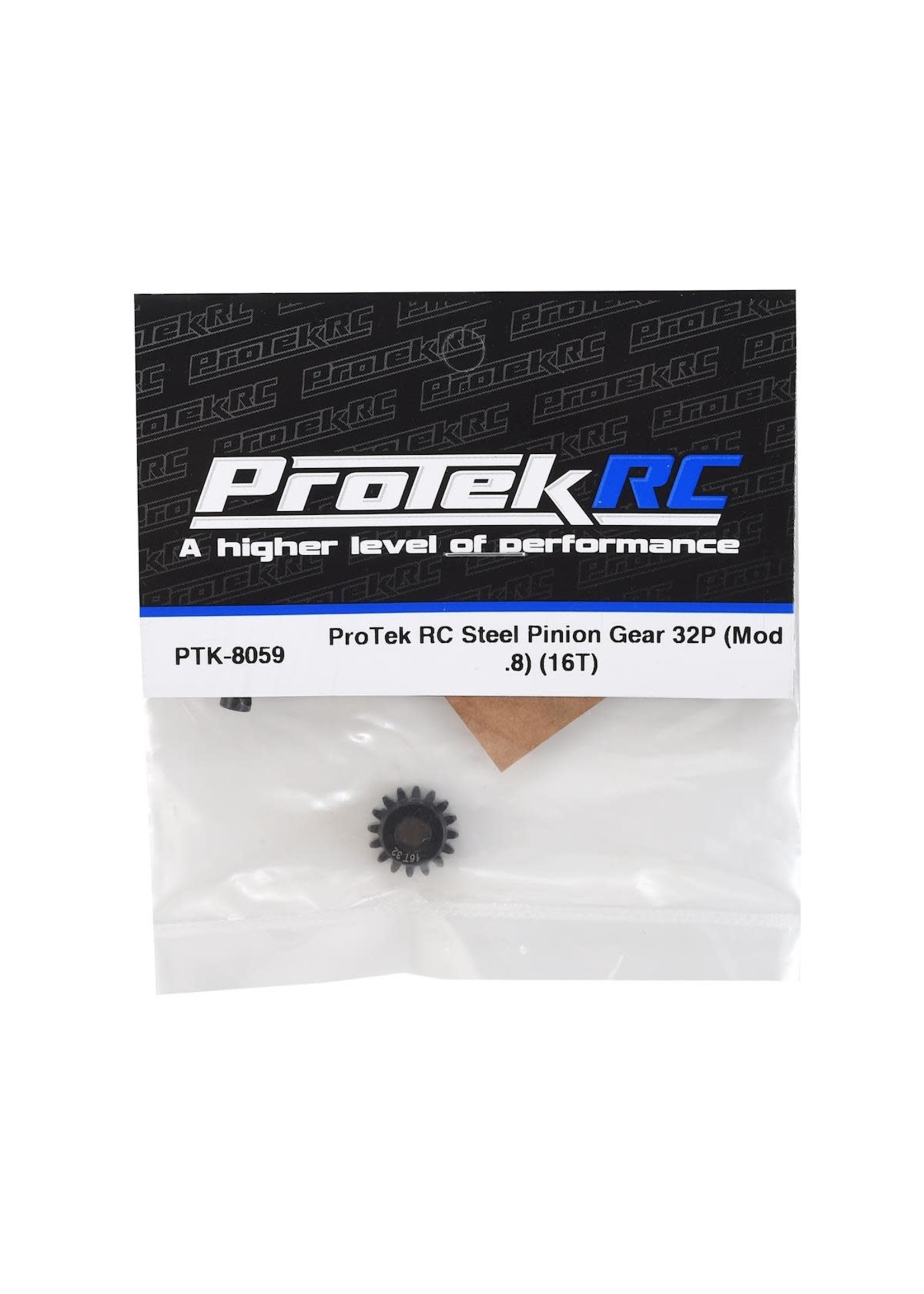 ProTek RC PTK-8059 ProTek RC Steel 32P Pinion Gear w/3.17mm Reducer Sleeve (Mod .8) (5mm Bore) (16T)