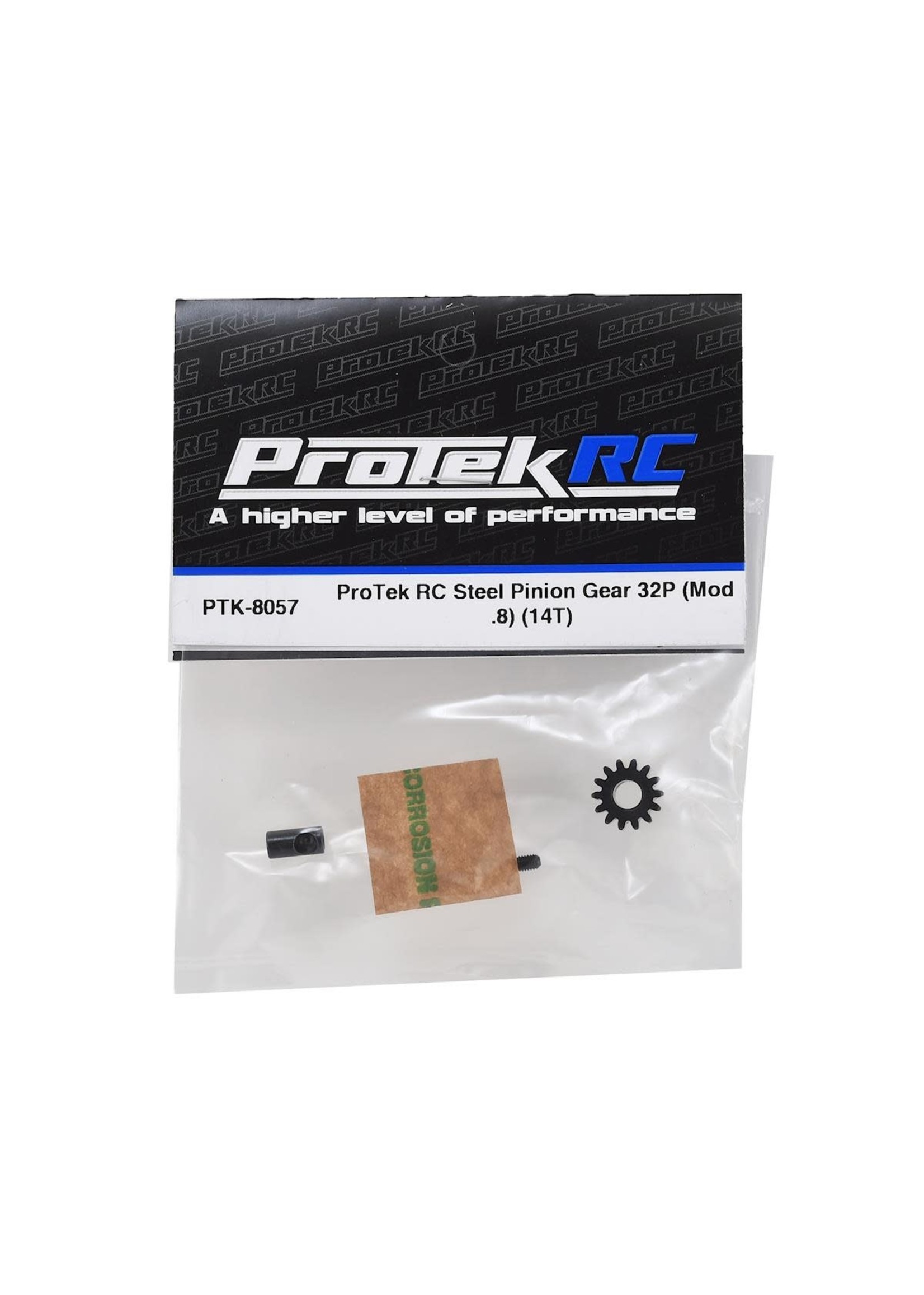 ProTek RC PTK-8057 ProTek RC Steel 32P Pinion Gear w/3.17mm Reducer Sleeve (Mod .8) (5mm Bore) (14T)