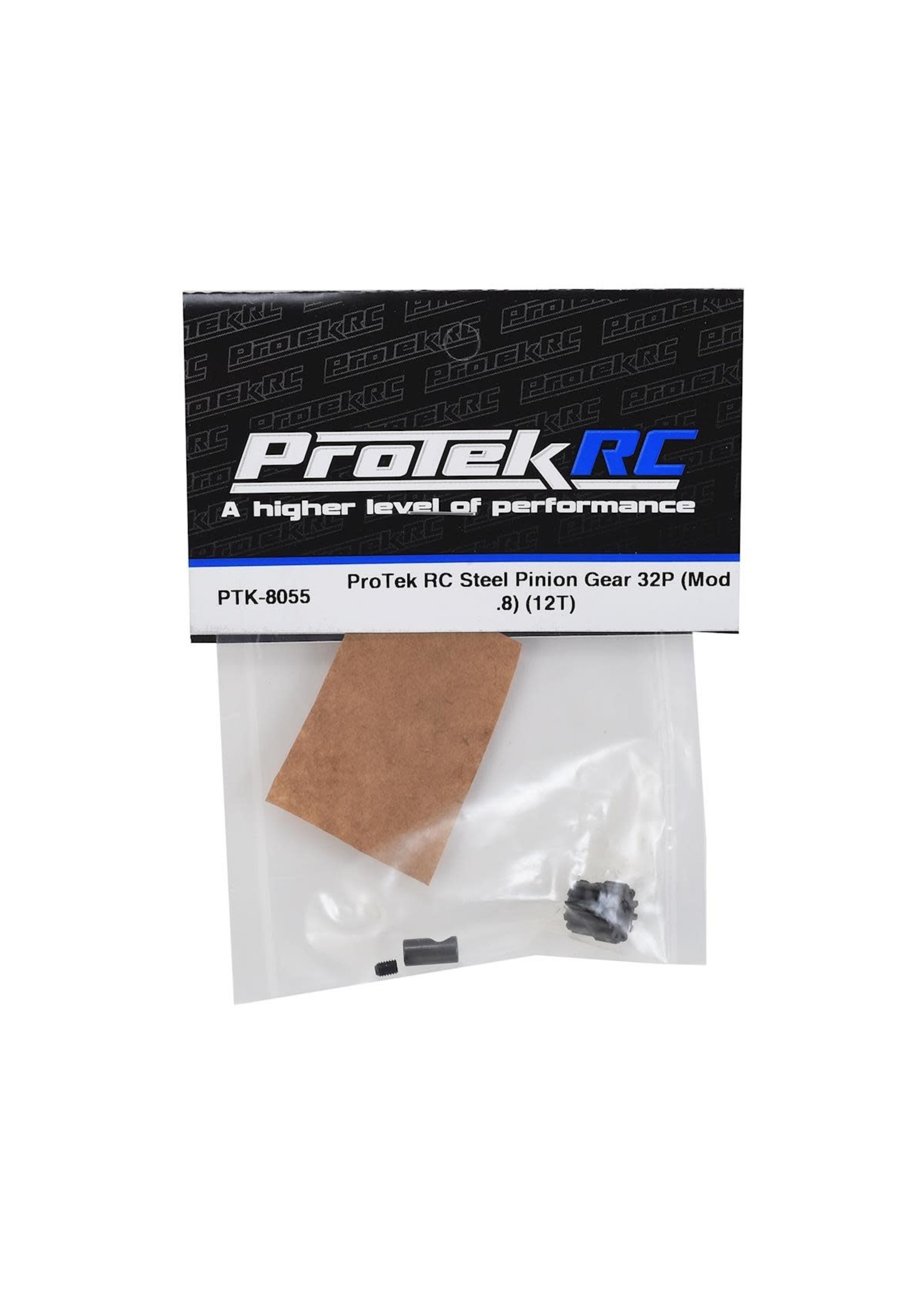ProTek RC PTK-8055 ProTek RC Steel 32P Pinion Gear w/3.17mm Reducer Sleeve (Mod .8) (5mm Bore) (12T)