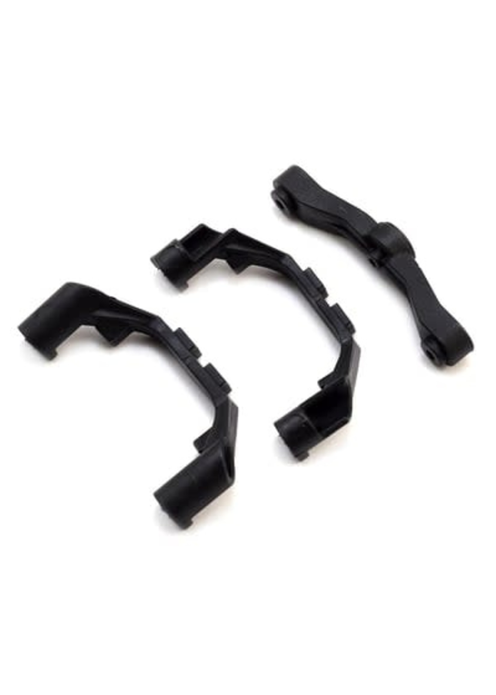 Traxxas 5343X Mount, steering arm/ steering stops (2) (lower hinge pin retainer) (includes standard and maximum throw steering stops)