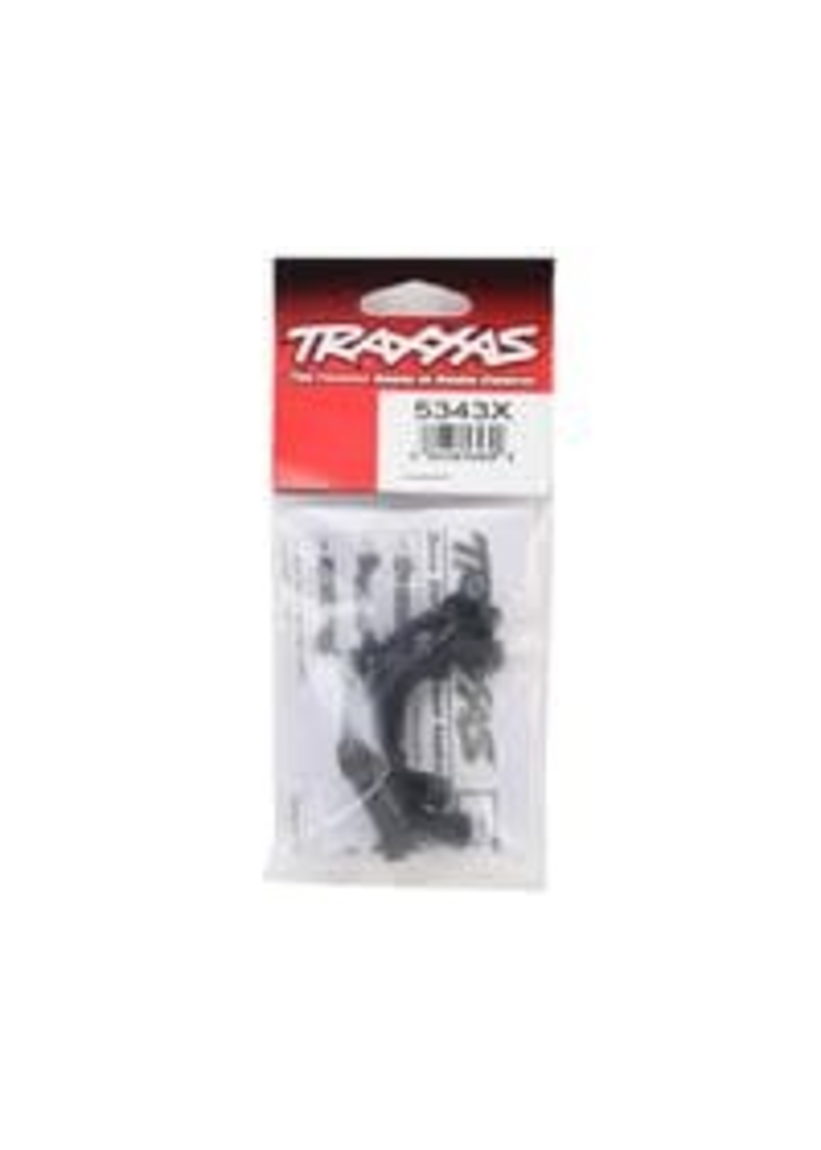 Traxxas 5343X Mount, steering arm/ steering stops (2) (lower hinge pin retainer) (includes standard and maximum throw steering stops)