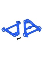 Traxxas Bulkhead tie bars, front & rear (blue-anodized aluminum)