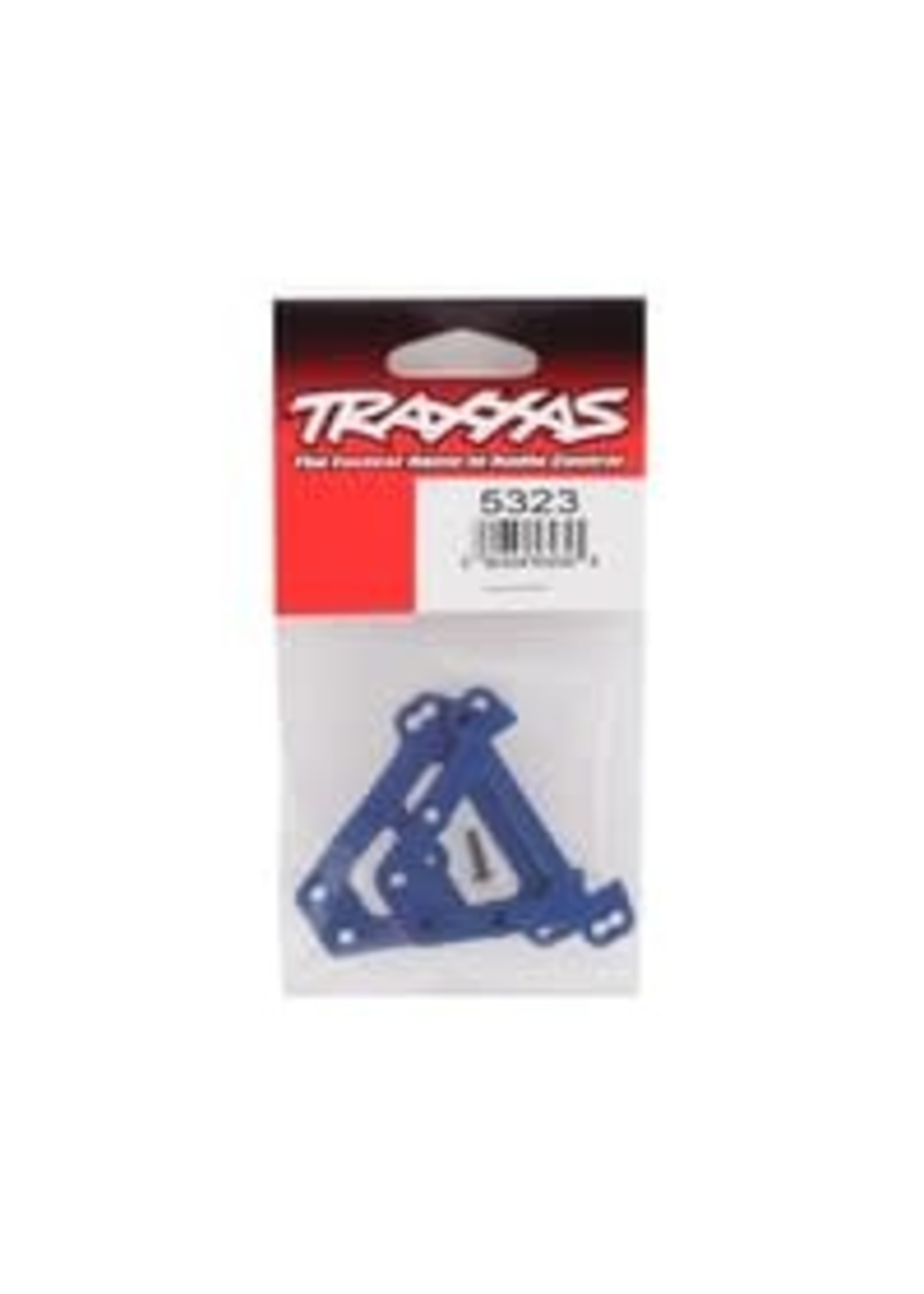 Traxxas 5323 Bulkhead tie bars, front & rear (blue-anodized aluminum)