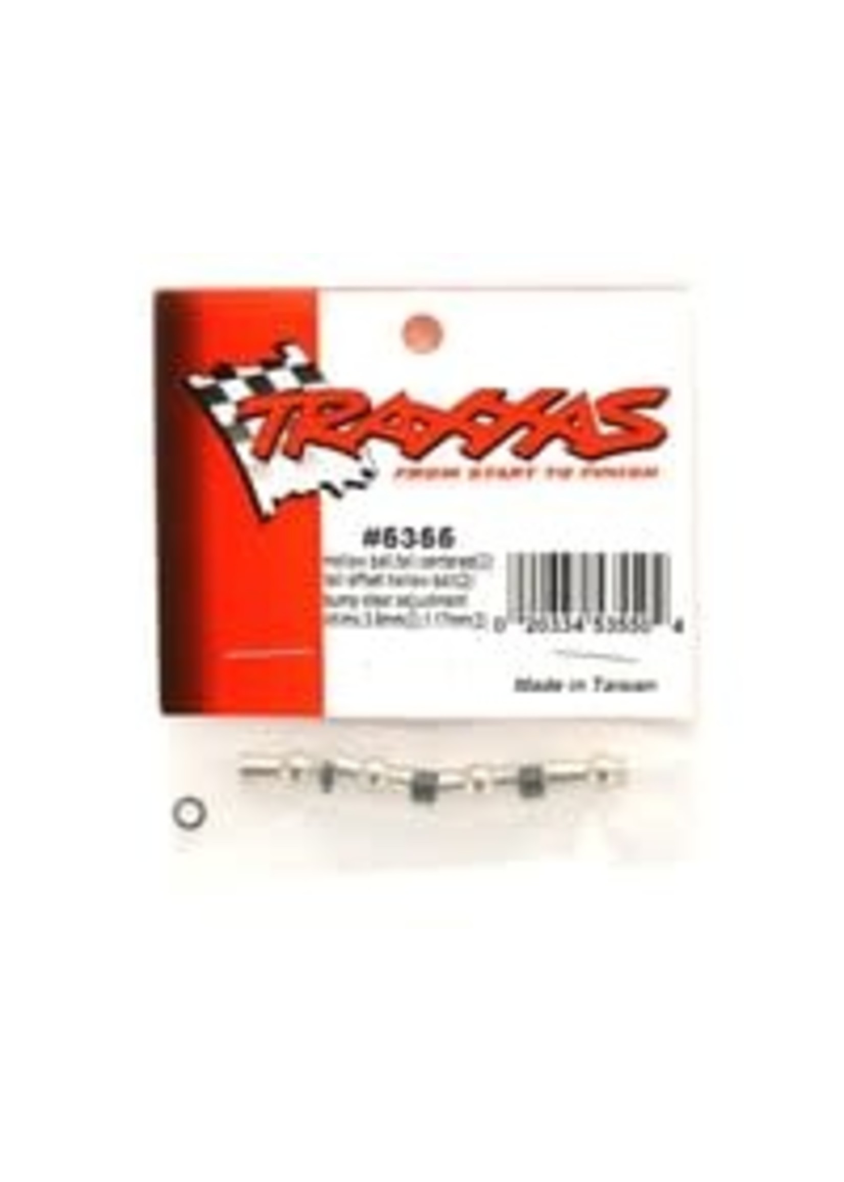 Traxxas 5355 Hollow ball, tall centered (2)/ tall offset hollow ball (2)/ bump steer adjustment shims; 3.5mm (2), 1.17mm (2)
