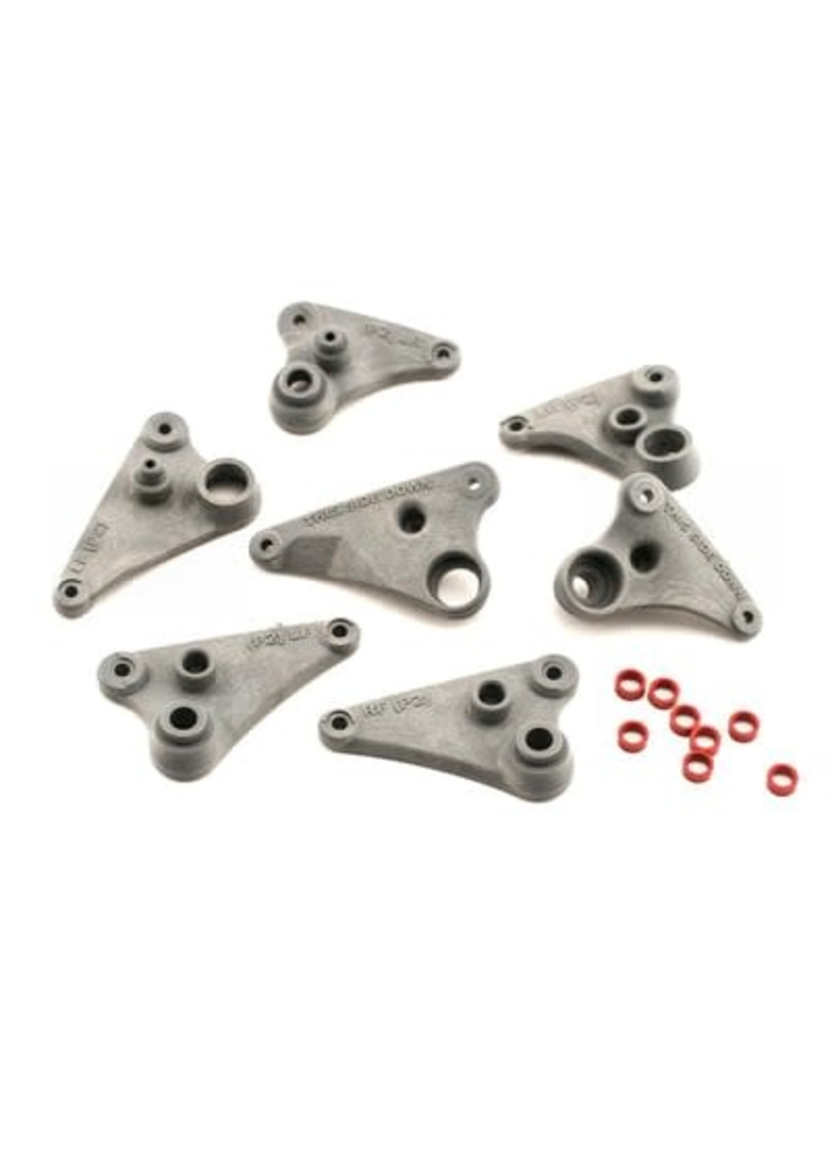 Traxxas 5358 Rocker arm set, progressive-2 (90-T)/ spacers (red aluminum) (8)