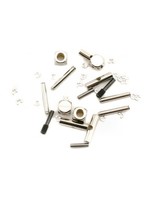 Traxxas U-joints, driveshaft (carrier (4)/ 4.5mm cross pin (4)/ 3mm cross pin (4)/ e-clips (20)) (metal parts for 2 driveshafts)