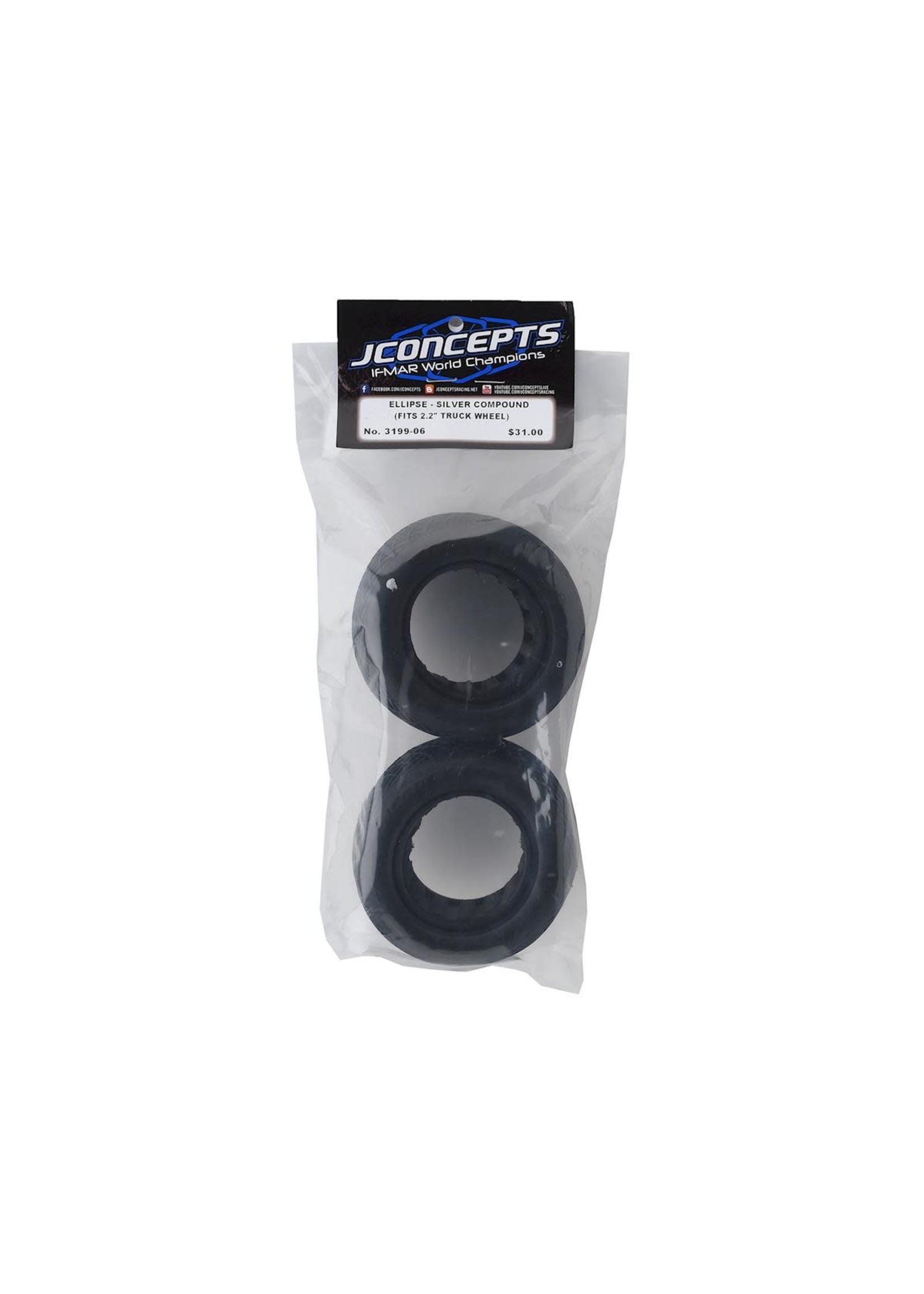 JConcepts JCO3199-06 JConcepts Ellipse Silver Compound 2.2" F/R Truck Wheel