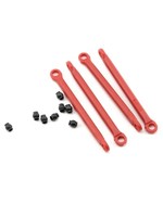 Traxxas Push rod (molded composite) (red) (4)/ hollow balls (8)