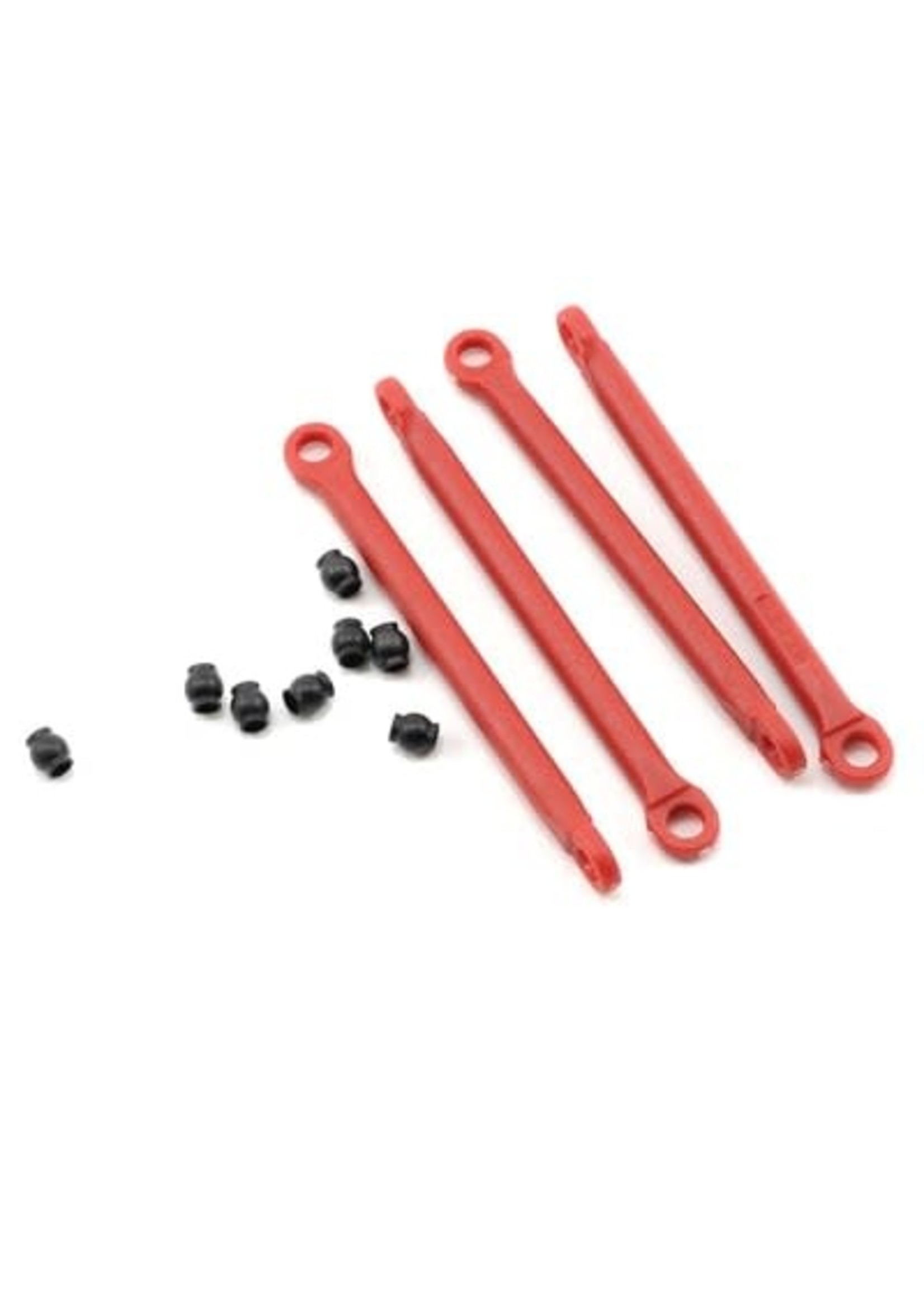 Traxxas 7118 Push rod (molded composite) (red) (4)/ hollow balls (8)